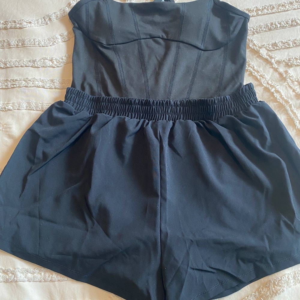 PINK Victoria's Secret Black Cross-Back Sports Bodysuit XS - Picture 5 of 8